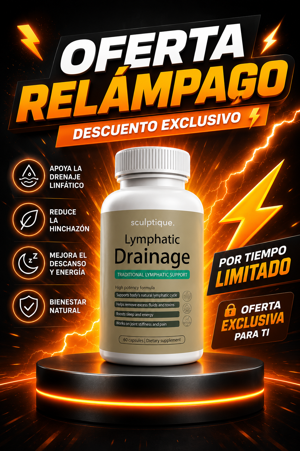 Sculptique Lymphatic Drainage Cápsulas