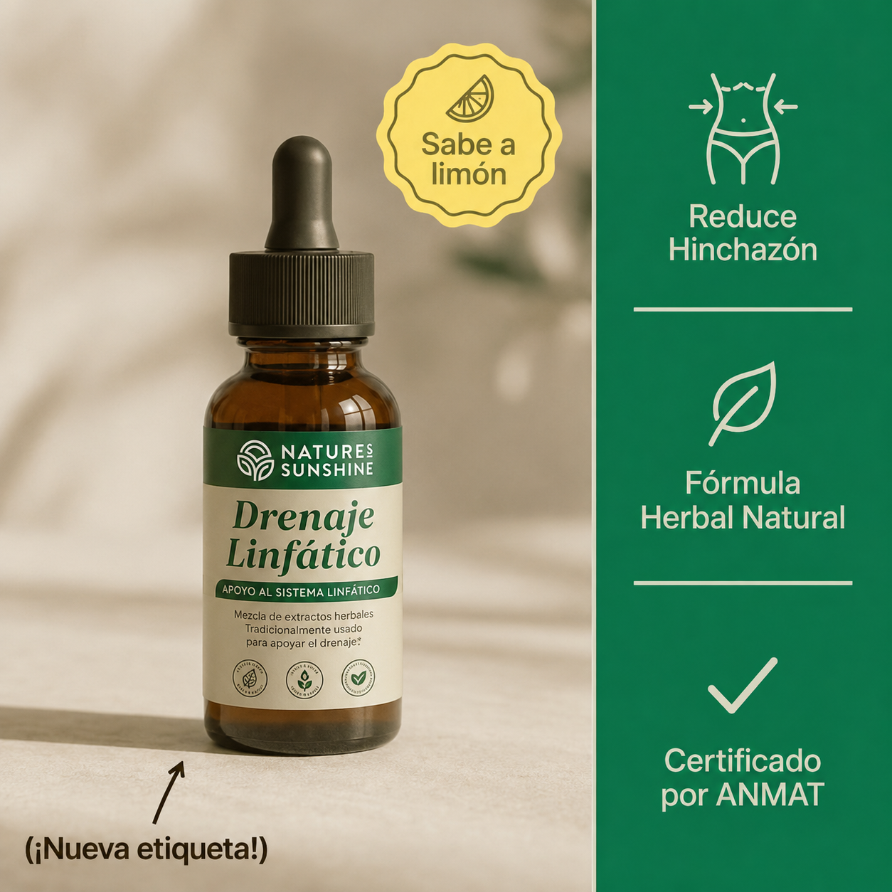 Nature sunshine | Drena Naturalmente la Hinchazón del Rostro, Abdomen y Piernas + Envio gratis 🎁