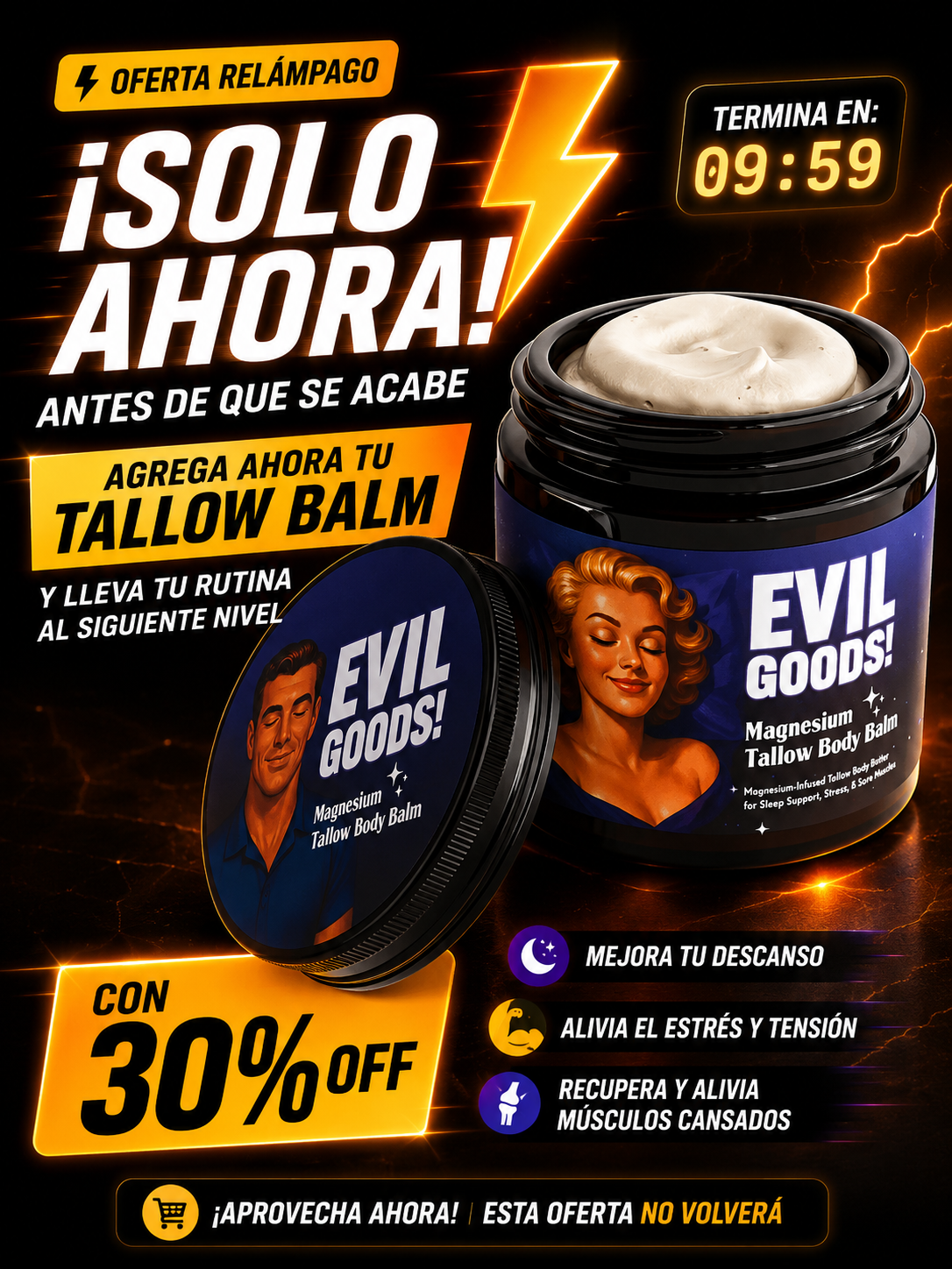 Crema de magnesio EVIL GOODS + REGALO